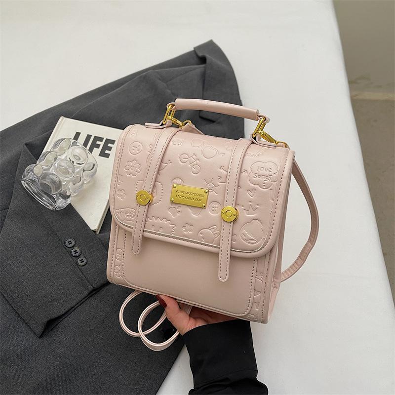 Niche embossed women's backpack new versatile backpack summer popular exquisite schoolbag