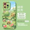 Watermelon puppy for iPhone17promax Apple 16 summer phone case 15 with lanyard 14 silicone case