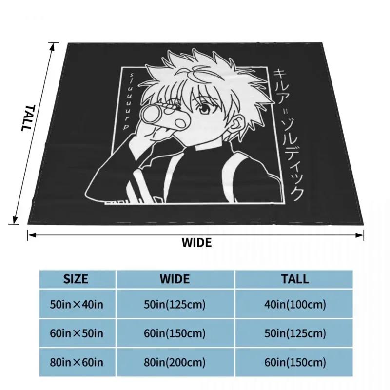 X Hunter Blanket Soft Flannel Fleece Warm Killua Zoldyck Anime Hxh Throw Blankets for Travel Bedding Bedspreads Throw Blanket