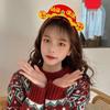 Red Hairband 2025 Happy New Year Headband Cartoon Chinese Style Dragon Headband Child Headwear New Year Mascot
