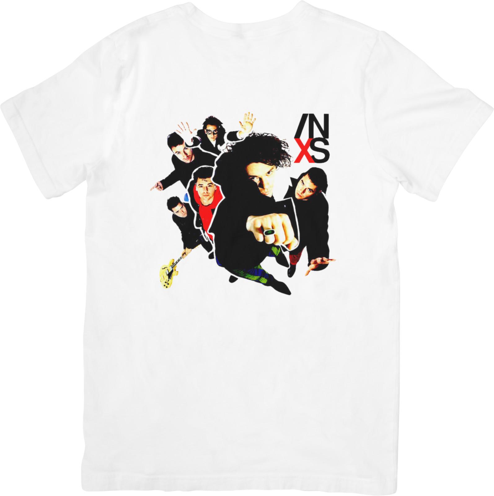 

INXS Music Unisex Fit for Men Women Quality Cotton T-Shirt White. M