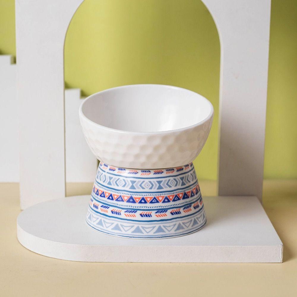 Ceramic Cat Bowl Creative Pet Drinking Feeder Bohemian Style Dog Food Feeding Basin  Pet Snack