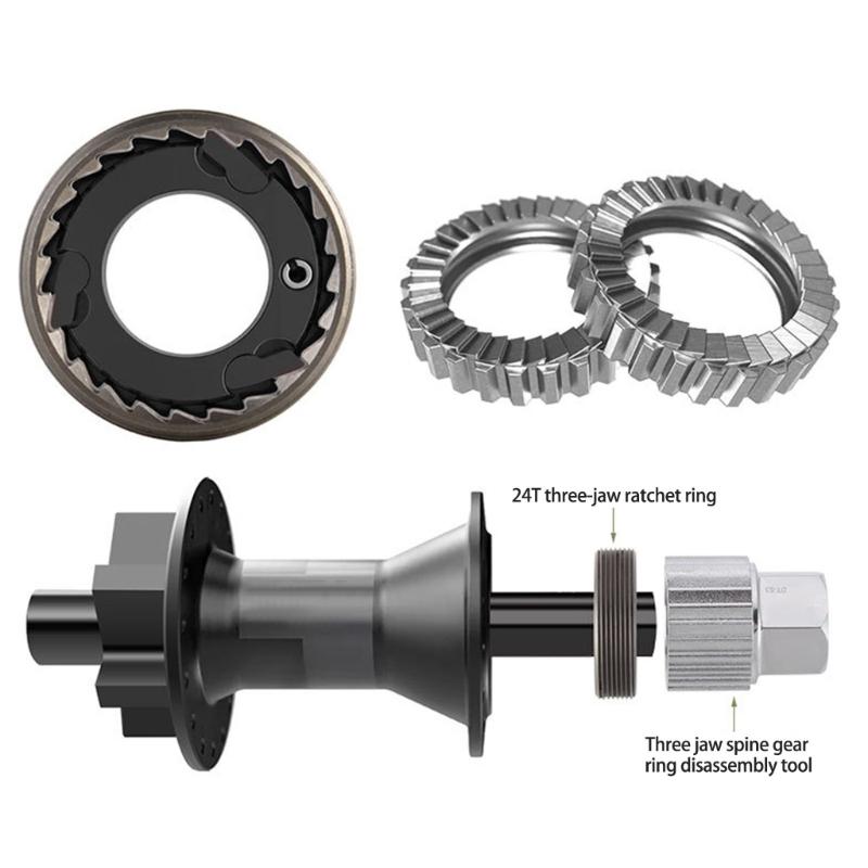 Demonteringsverktyg med tre klor och taggiga tänder Ersättning Borttagare för nedre axlar 24T Spärrhakar med tre klor Verktyg för tandborttagning