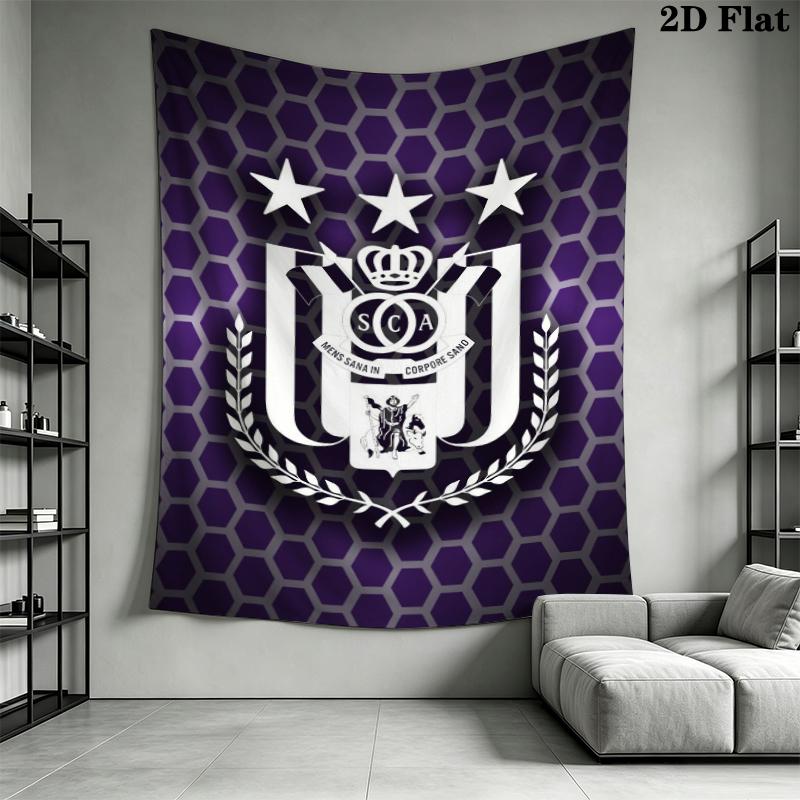 R.S.C. Anderlecht Wall Tapestry Aesthetic Wall Hanging Printed Fabric Blanket Decorative Tapestries for Bedroom Living Room Home Decor