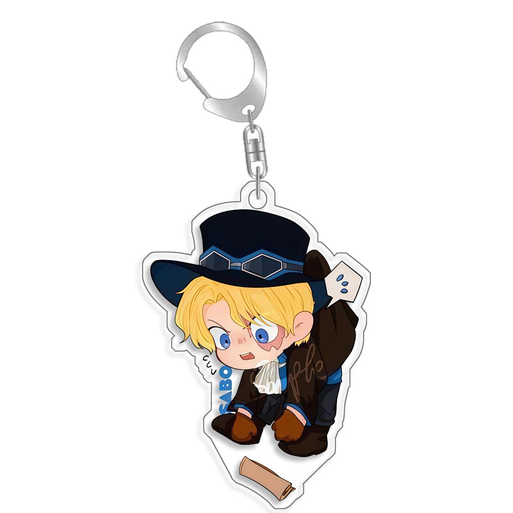 for OPTCG Card Keychain Luffy Chopper Jinbe Backpack Pendant Anime Game Fans Gift Recycled Acrylic Decoration Rare Card Toy