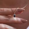 Dames Waterdruppel Hanger Ketting, Verfraaid met Synthetische Zirconia in Peervormige Slijping, Geschikt voor Dagelijkse Sieraden en Vakantiegeschenken