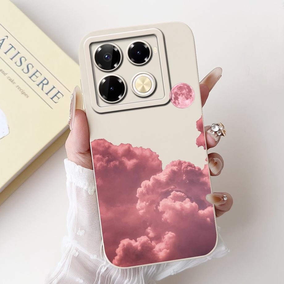 Soft TPU Candy Silicone Phone Case For Infinix Note 40 Pro Plus Note 40 4G 5G Back Cover Note40 4G Bumper Flower Girl Fashion