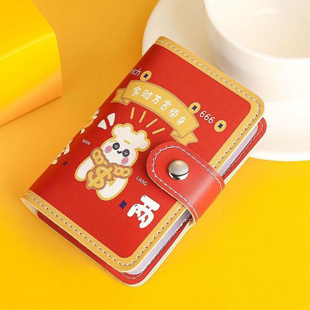 Multi-Card Space PU Leather Cartoon Card Bag Credit Card Holder Key Holder Driver License Holder