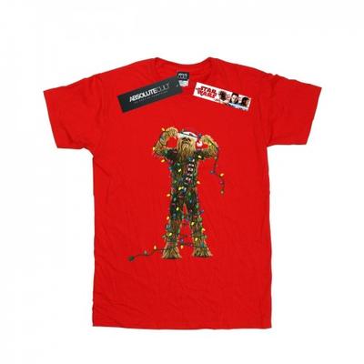 Womens/Ladies Chewbacca Christmas Lights Cotton Boyfriend T-Shirt
