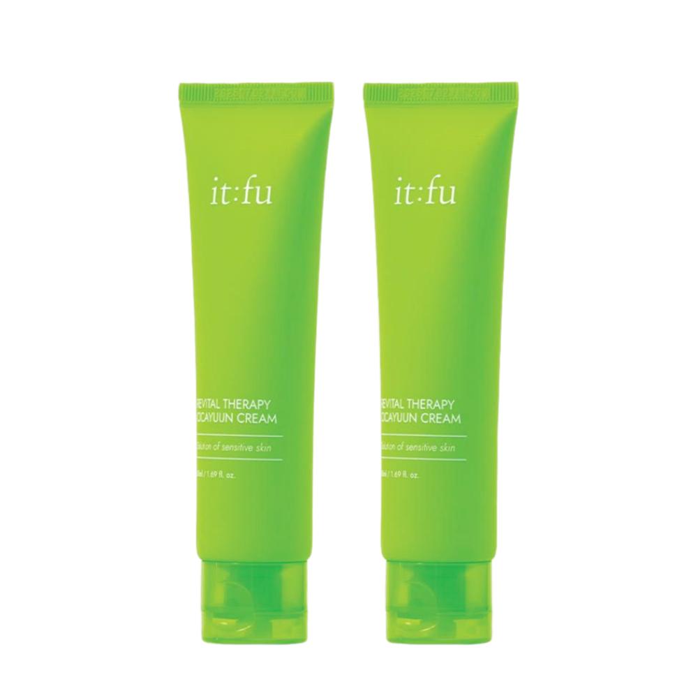 ITFU Cica Ceramide Cicayun Cream Soothing & Barrier Repair 50ml, 2-Pack