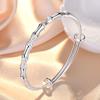 Bamboo Joint Push Pull Bracelet with Bone Carving, Step by Step Rising Design, Best Friend Jewelry for Women