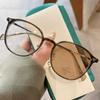 Luxury Photochromic Myopia Glasses for Women Men Retro Oval Frame Outdoor Color Changing Minus Diopter Near Sight Eyeglasses
