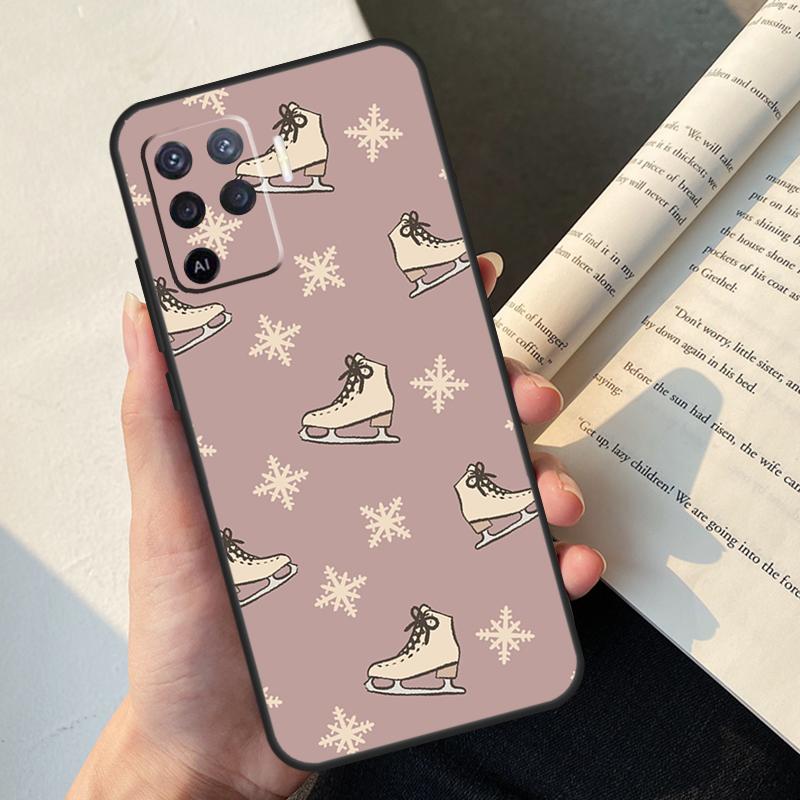 Ice Skating Case For Oppo A58 A98 A78 A18 A38 A60 A80 A40 A77 A57 A17 A74 A54 A94 A96 A76 A16 A15 A5 Pro