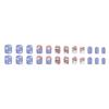 24 Pieces  Dream Purple with Clouds, Rainbow Pattern Nail Art Pieces, Advanced Fresh and Cute Fake Nails, Wearing Nail