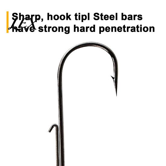 High Strength Hooks 50Pcs Metal Fishing Set, 3.5/5/7/10/14g Jig Head Hook, Heavy Tackle Accessories Duty Fish Hook with Barbs for Freshwater Saltwater