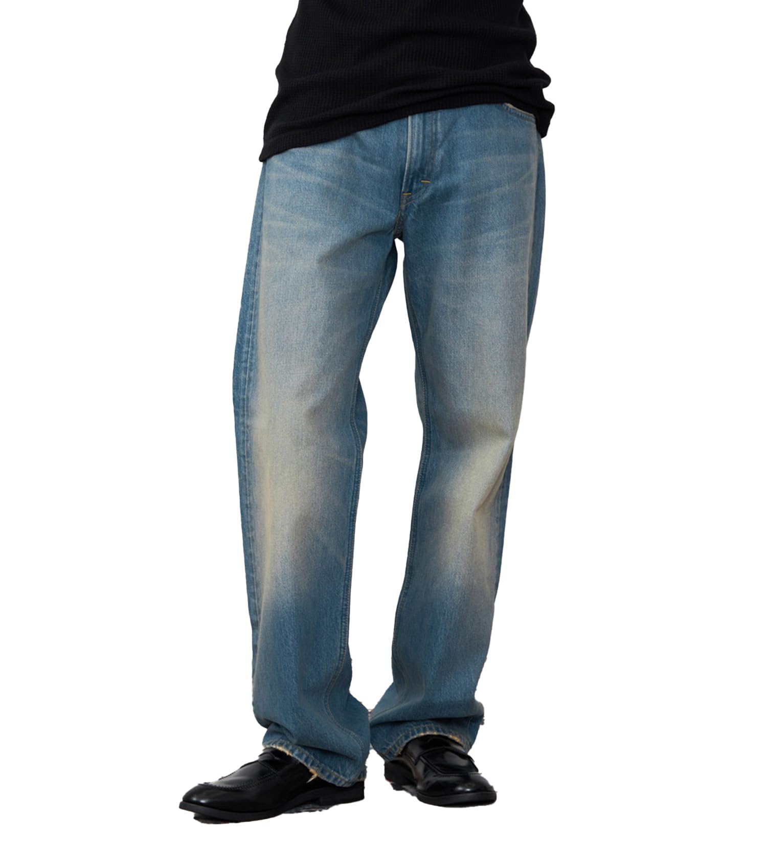Lee 101 Riders Straight Denim Pants Men s Mid Blue синий