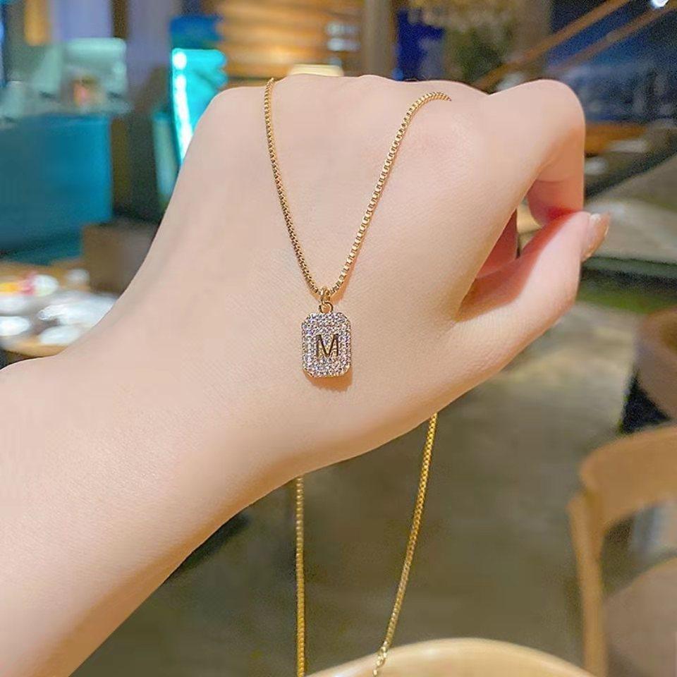 M Letter Necklace Women'S Temperament Light Luxury Qixi Festival Send Girlfriend Send Girlfriend Network