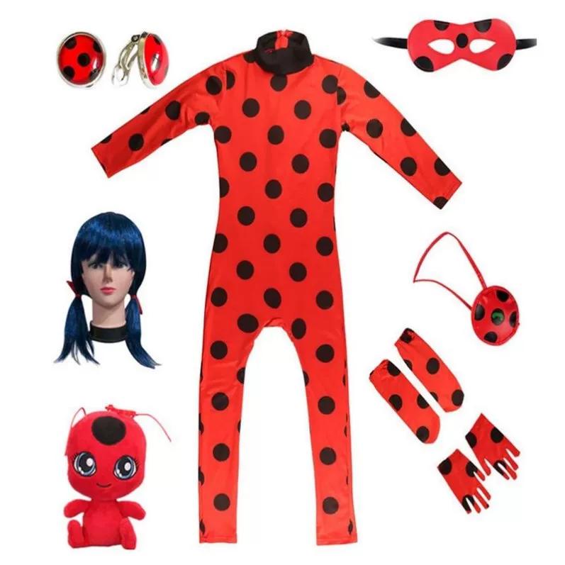 Ladybug Reddy Costume Anime Costume Ladybug Girl Cos Children's Miracle Mi Huankeqi Girl's Costume Performance Costume