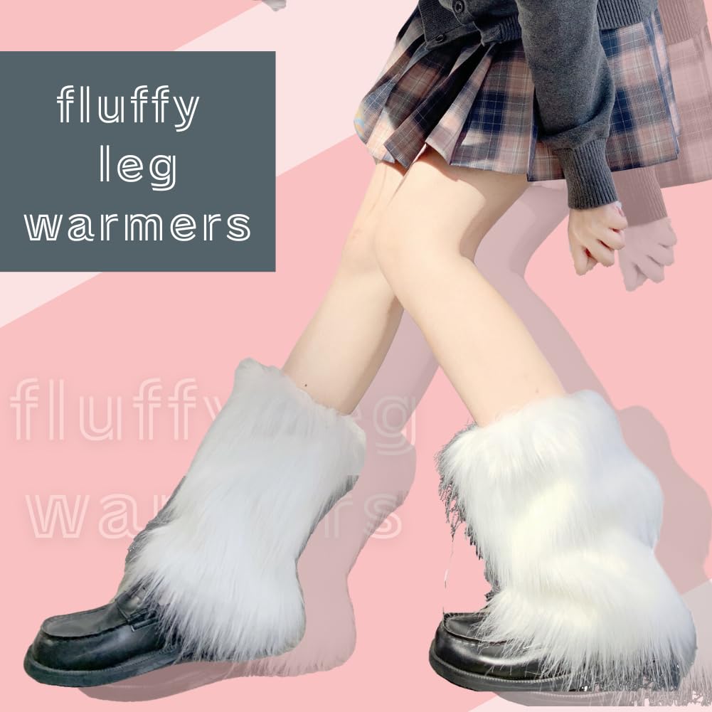 Leg Ankle Loose Y2K Boot Cold Fake Cold Cute Free [ALVEIN] Warmers, Warmers, Socks, 25cm, Fluffy, Fluffy, Covers, Warm, Protection, Socks, Ladies,