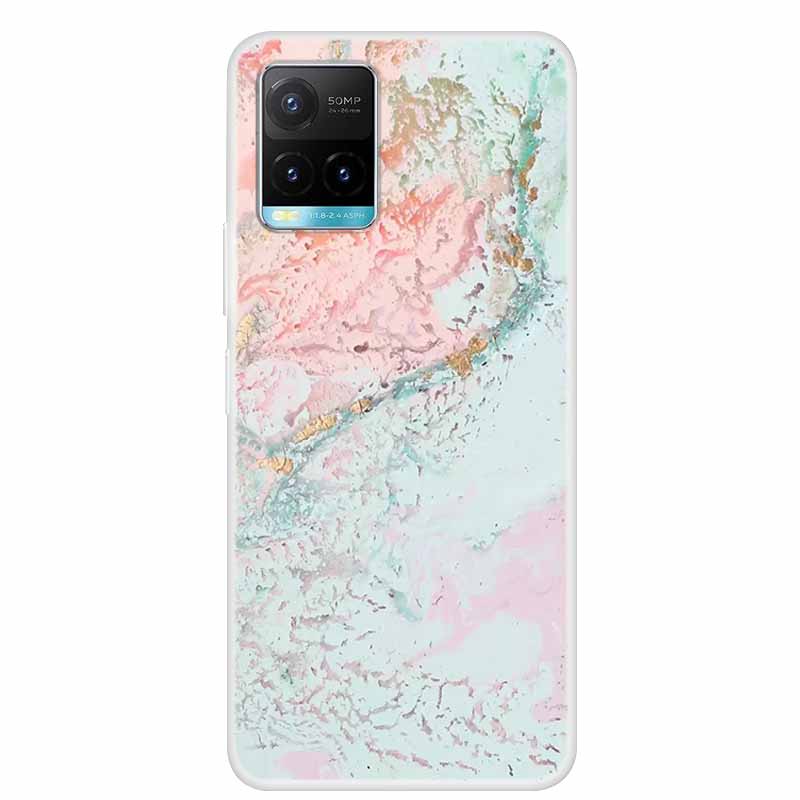 Christmas For Vivo Y21s Case TPU Soft Silicone Back Cover Case For Vivo Y21s V2110 Shockproof Coque VivoY21s Shell Cartoon Funda