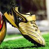 Pantofi de fotbal pentru copii, aurii, de înaltă calitate, cu velcro, pentru futsal, ușori, antiderapante, pentru antrenament de fotbal, băieți