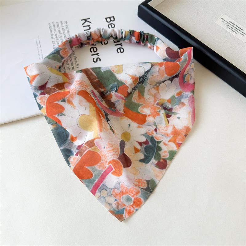 Assorted Floral Print Bandana Headband Elastic Back Hair Scarf Bohemian Style Headwrap Colorful Summer Hair Decor For Women