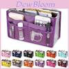 Modern Simple Design Double Zipper Polyester Makeup Bag For Travel And Bathroom Storage