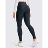 CRZ YOGA Women's Winter Fleece-Lined Yoga Leggings, High-Waisted, Sweat-Wicking, Quick-Drying, Cold Protection, 28-Inch Inseam, Dark Navy, Size XS