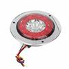2x Round 16LED Trailer Truck Tail Lights Stop Brake Turn Signal Tail Lamp 12-24V