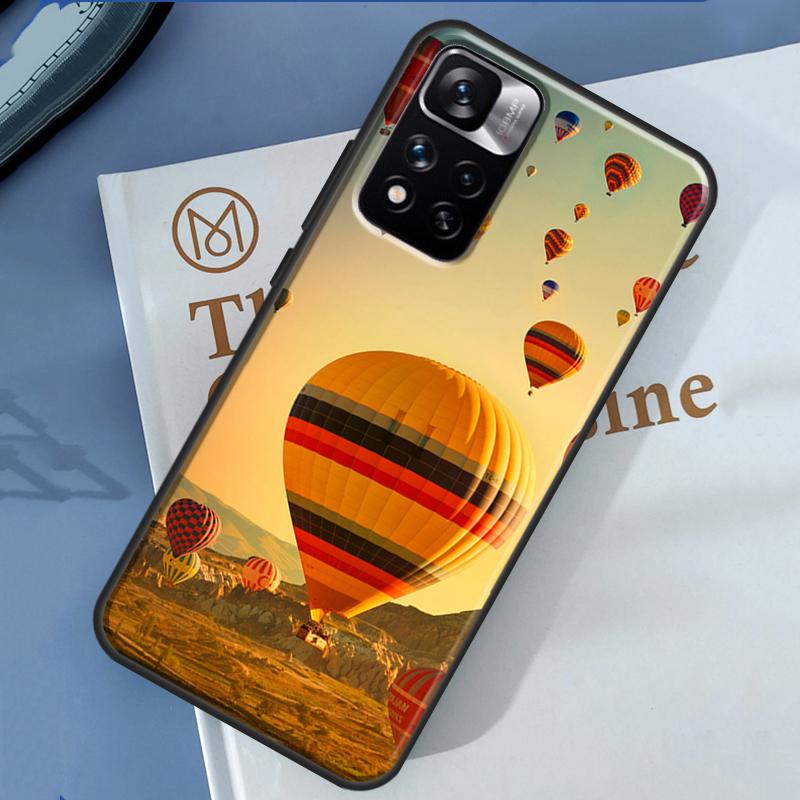 Hot Air Balloon Travel Mountain Case For Xiaomi Redmi Note 14 13 11 9 10 12 Pro 9S 10S 11S 12S Redmi 10C 12C 13C 14C Cover