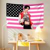 Star Tapestry Flat Printed Jack American Flag Wall Hanging for Bedroom Dorm Backdrop Concert Party Fan Gift Decor