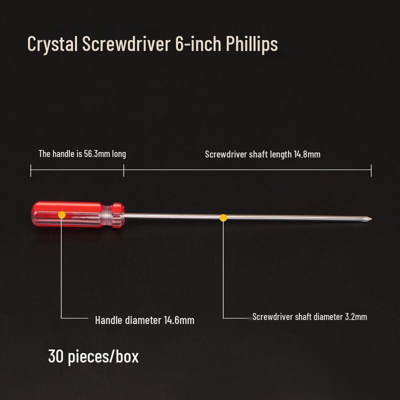 Compact Multi-functional Crystal Screwdriver Set for Phone & Computer Repair - Includes Phillips and Flathead.