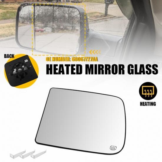 Truck Driver Side Mirror Glass Left LH For Heated Dodge RAM 1500 2500 10-19 EXV