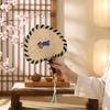 Handmade Straw Woven Fan Cartoon Decorative Fan Portable Handheld Fan  Gift Giving