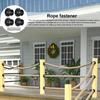 4Pcs Rope End Snap with Cross Screw Corrosion Resistant Universal Simple Installation Rail Support Cap Hemp Rope End Brackets