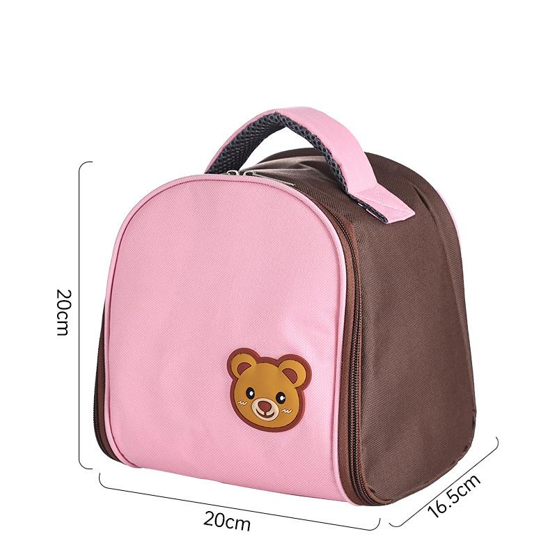 Roztomilý medvídek izolovaná taška na oběd pro ženy na zip, termální krabička na oběd, snídaňová taška, přenosná školní taška na piknik a cestovní jídlo