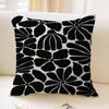 Modern Beige And Black Flower Cushion Cover Car Throw Pillow Case For Sofa Car Christmas Gift xcm xcm