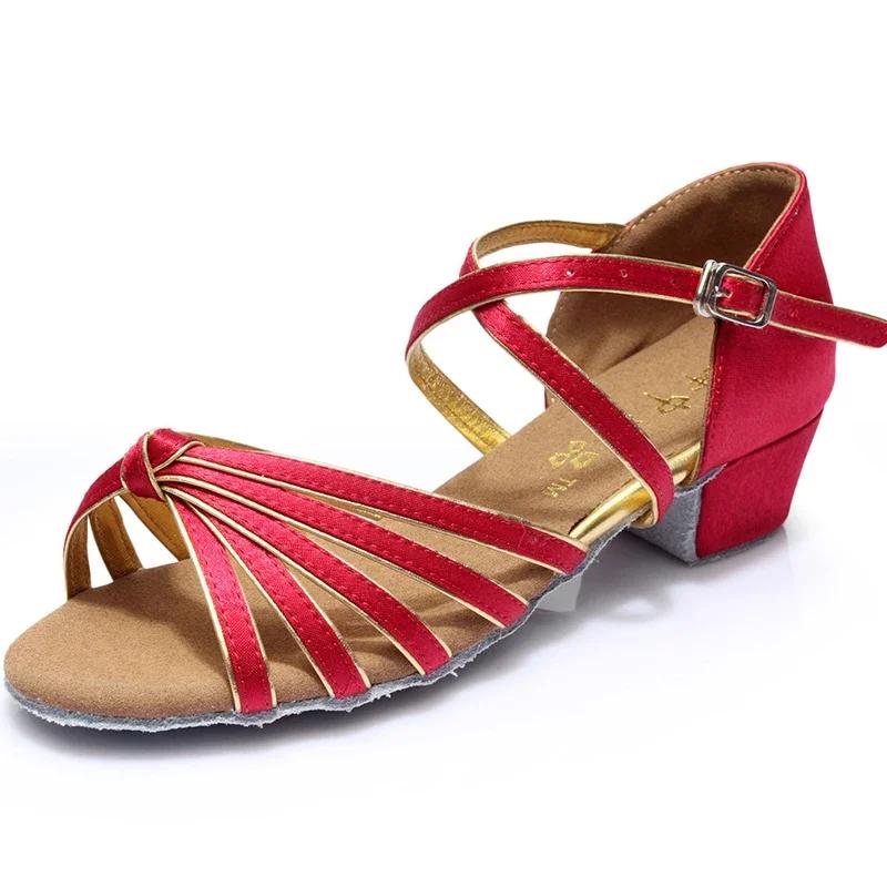 Tanzschuhe Mädchen Tanzschuh Sommer Kind High Heel Sandale Lateinischer Tanzschuh Weich besohlt Quadratischer Tanzschuh Übungs-Tanzschuh