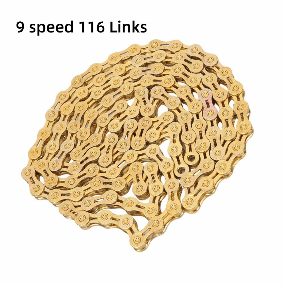 9 Speed 116 Links Mountain Bike Chain Lightweight Road Bike Chain  for Road Bicycle