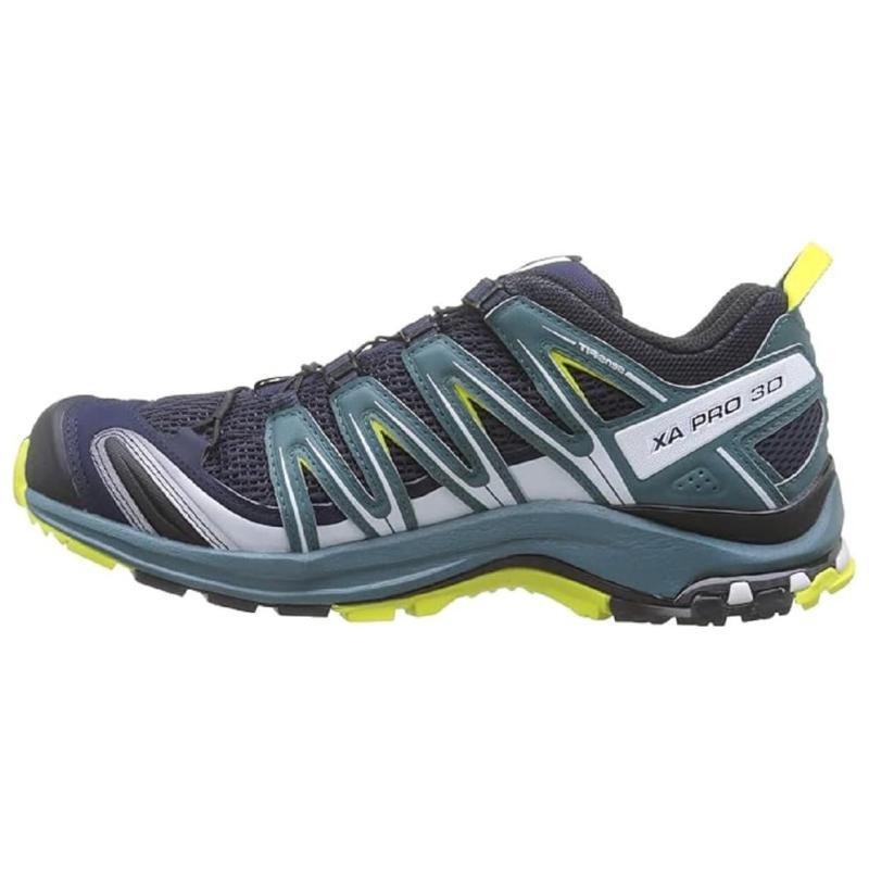 SALOMON XA PRO 3D Low Top Trail Running Shoes Men's Black Green Sneakers 409775