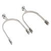 2Pcs Women Horse Spurs Stainless Steel Western Spurs with Roller Ball for Equestrian Boots Horsemanship Lovers