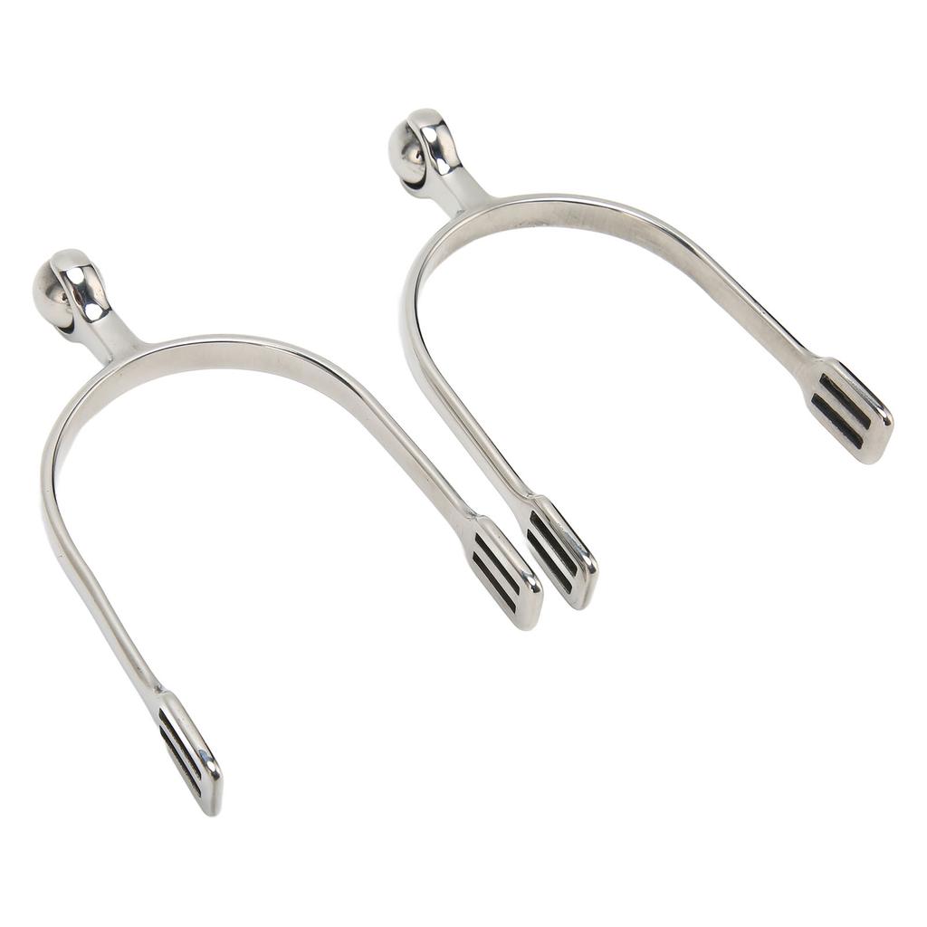 2Pcs Women Horse Spurs Stainless Steel Western Spurs with Roller Ball for Equestrian Boots Horsemanship Lovers