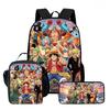 15 Inch 3PCS One Piece School Backpack Set with Lunch Bag Pencil Case Durable Lightweight Unisex Daypack for Boys Girls Age 6-10