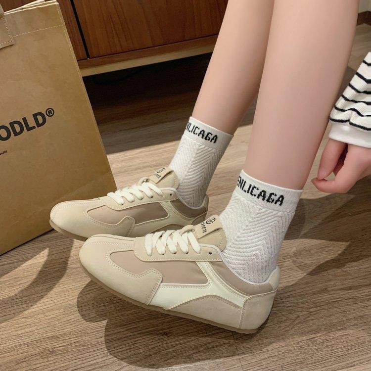 

Легкі дофамінові ретро універсальні німецькі кросівки з плоскою підошвою, жіночі, нові весняно-осінні легкі повсякденні спортивні туфлі 2025 року 40 хакі