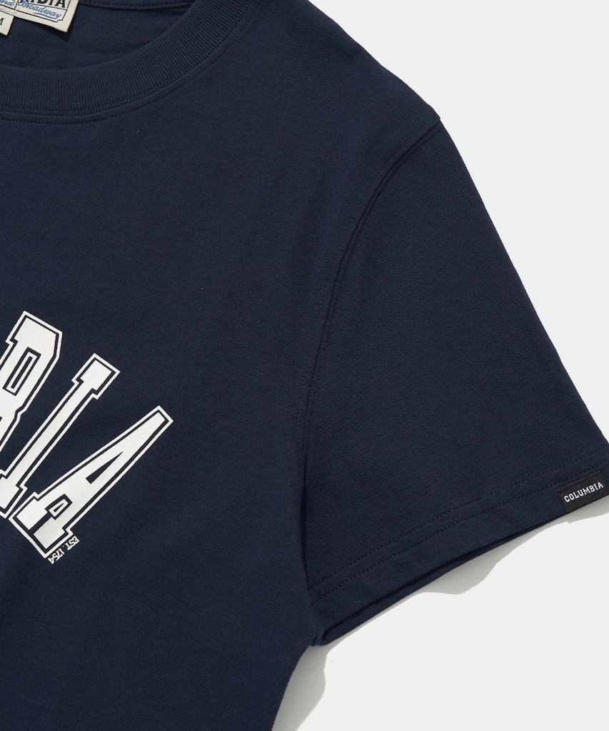 COLUMBIA UNIVERSITY Cu Arch Women Slim-Fit S/S T-Shirts_Navy