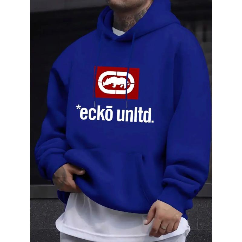 Sudadera con Capucha para Hombre con Gráfico "Ecko Unlimited" - Suéter Informal de Manga Larga de Corte Regular para Otoño/Invierno Sudadera Informal