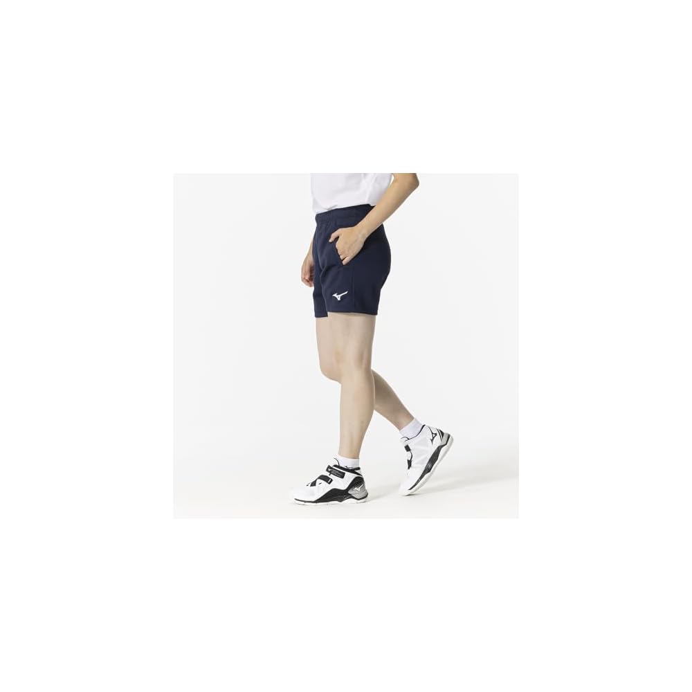 Volleyball wear, half shorts, knit material, inseam 13cm, size L, V2MBB211, women's dress navy, XL