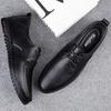 Fashion Genuine Leather Men Business Shoes Fashion Men's Oxford Shoes Lace-Up Male Breathable Casual Shoes Spring Summer  Flats Sneakers
