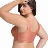 Plus Size Wireless Lace Front Buckle Push-Up French Sleep Bra