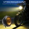 4.5 Inch Round Motorcycle Headlight H4 Headlamp Amber Lamp For Harley Kawasaki Honda Yamaha Suzuki Chopper Cafe Racer